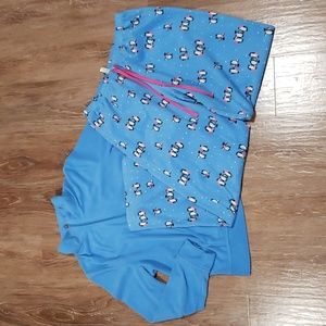 (L) Jasmine Rose Matching Fleece Cozy Pajama Set Nordic Polar Sleepwear Comfy